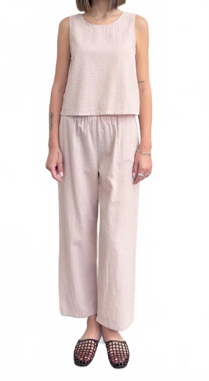 NEW IT IS WELL L.A. pull on seersucker pant in pink